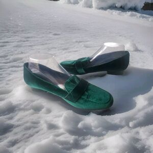 ASOS Emerald Velvet Loafers